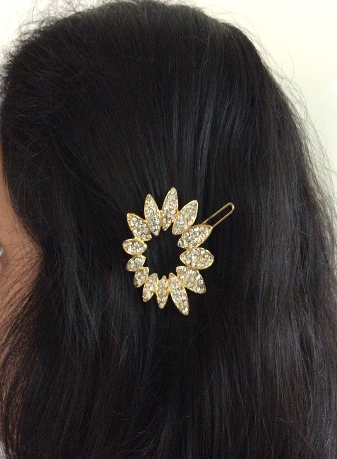 FURE Crystal Halo Wire Clasp Hair Pin - Image 2