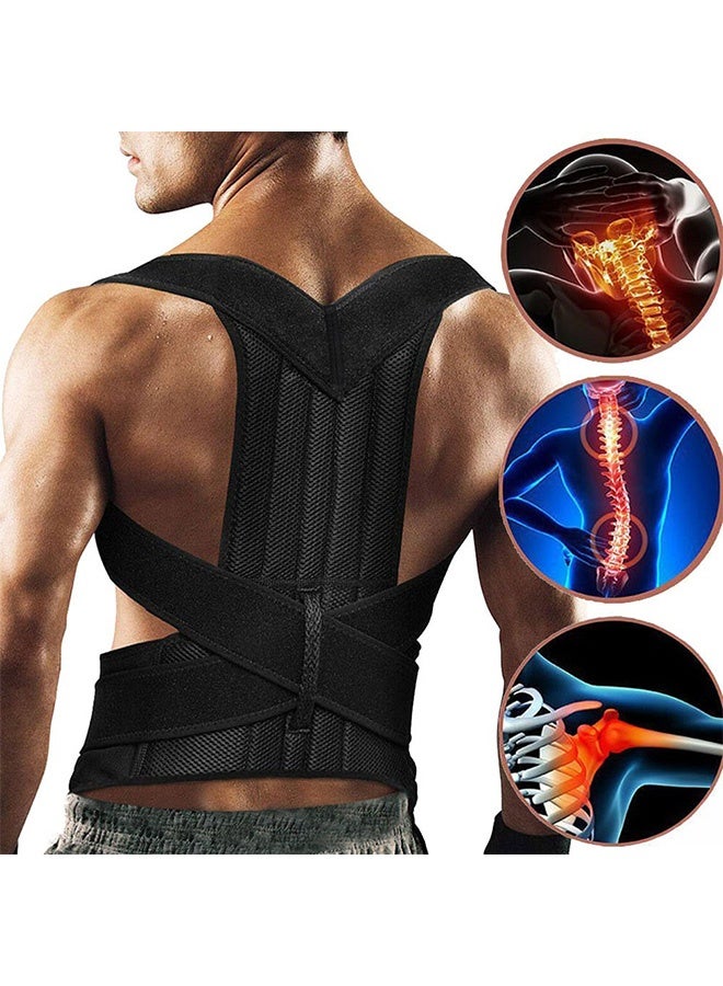 MEDOOSI Adjustable Posture Corrector for Men and Women Back Brace with Lumbar Support Spine Straightener for Neck Shoulder Back Pain Relief Scoliosis Hunchback Correction Breathable Design for Office Home Daily Use - Image 5