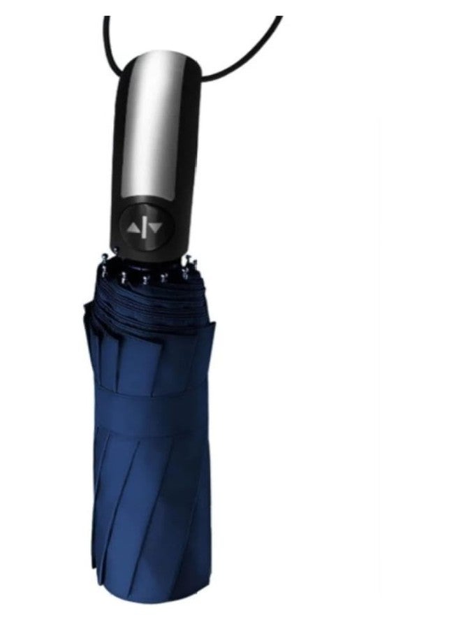 SG-Mart 3-Fold Automatic Open Close Umbrella | Cute Portable Outdoor Rain Umbrella for Men, Women, Kids, Car Travel, Blue (1 Pc) - Image 5
