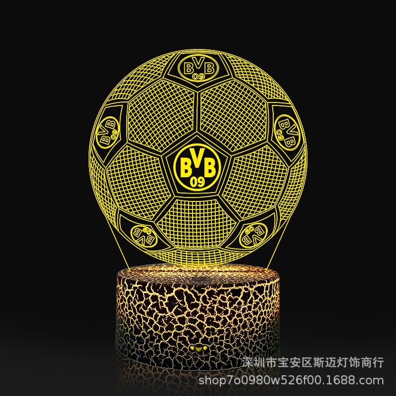 Football Night Light Export Led Creative 3D Acrylic Battery Colorful Touch Remote Control Desk Lamp - Image 1