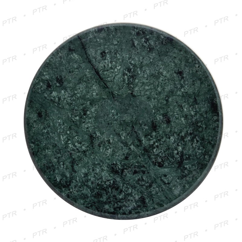 PTR Handmade Marble Chakla Roti Paratha Maker Rolling Board Polpat Rolling Pin Board for Home Kitchen Green - Image 4