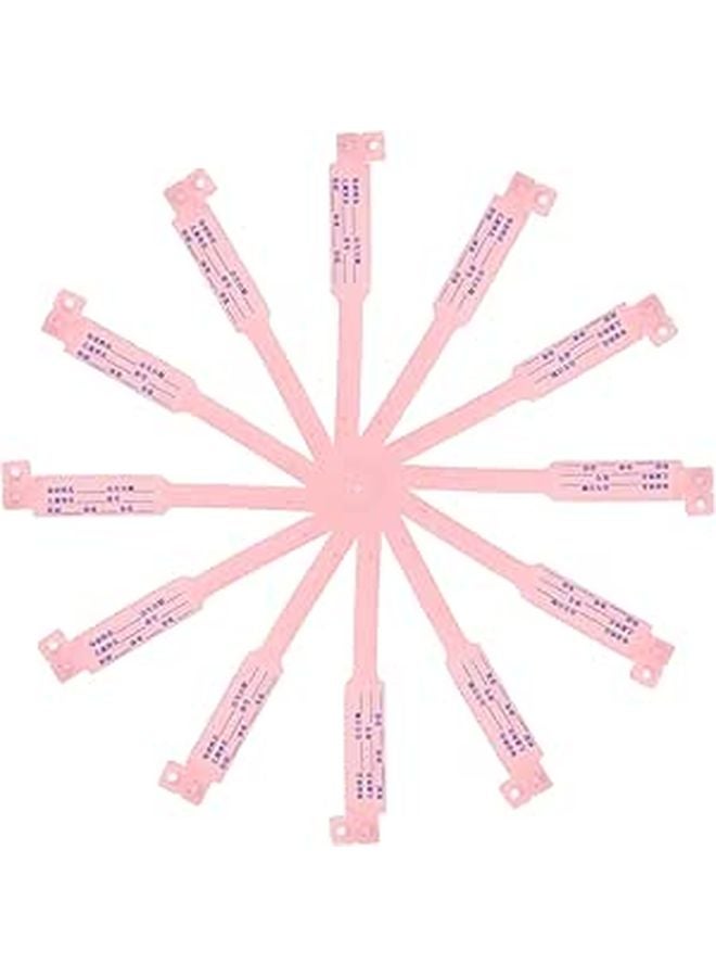 Pink Adjustable Medical ID Wristbands 100 Pack For Hospital Use Comfortable Information Straps - Image 1