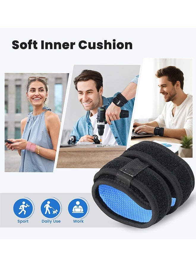 2-Pack Wrist Brace Support for Ulnar Pain, Carpal Tunnel & Tendinitis Relief, Dual Adjustable Straps Wrist Wrap, Breathable Comfortable Wrist Brace for Sports, Work & Daily Use (Black) - Image 4