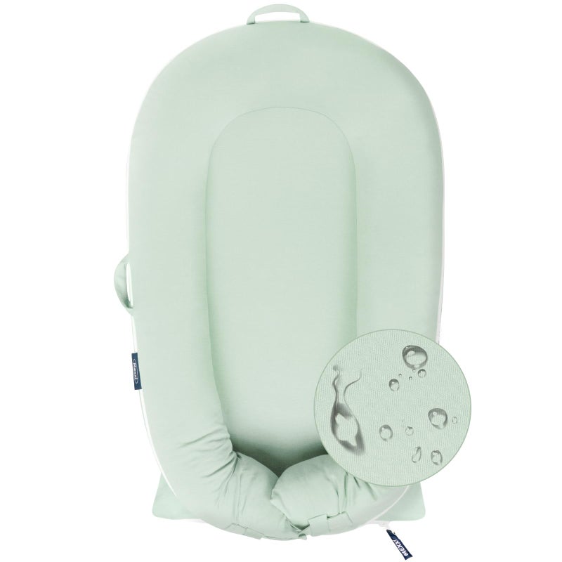 Organic Replacement Cover with Waterproof Pad Premium Quality Spare Cover Certified Organic Cotton Protects Against leaks Fits Dockatot Deluxe Docks Cover Only Pistacho Green