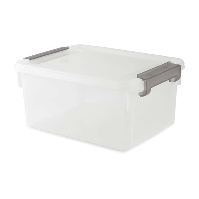 Pan Home Egale Stackable Storage Box with Latching Lid 7L 31.5x23x14.5cm -Clear - Image 4