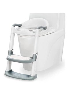 Gonice Potty Training Seat with Step Stool Ladder, Toddler Potty Seat for Kids and Toddler Boys Girls, Splash Guard and Safety Handles (grey)  - Image 1
