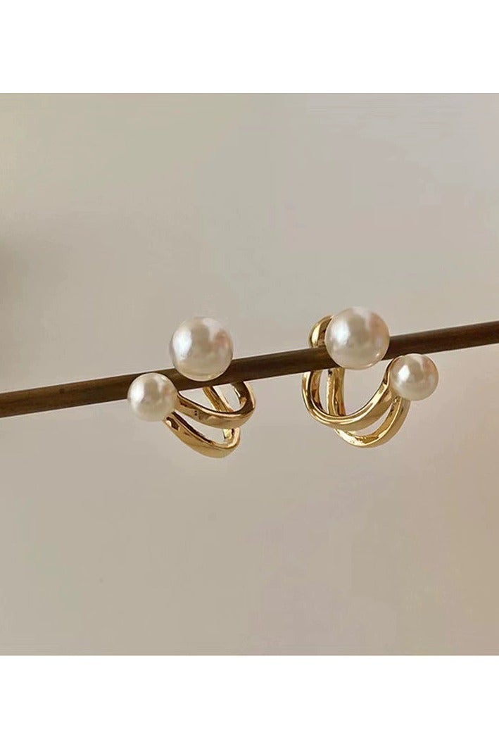 Goolsky 2-in-1 Pearl Stud Earrings for Women – French Retro Minimalist Design, Unique & Elegant Jewelry for Daily or Formal Wear - Image 3