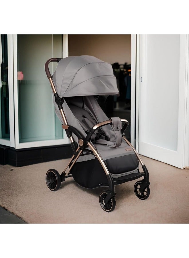 Kidilo single baby stroller A2 Easy folding ( Stroller weight 8.5 KG ) LIGHT GRAY - Image 3