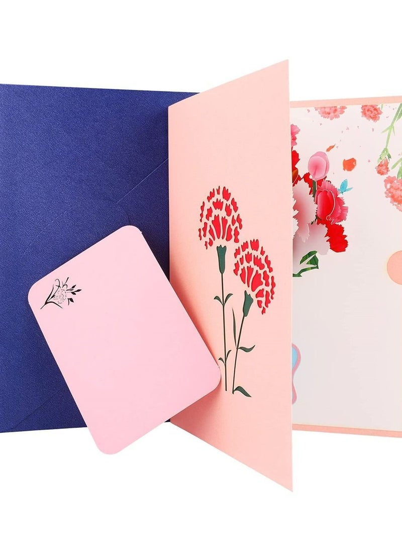 Y&D 1 item Greeting Card, 3D Pop up Flower Bouquet Card - Blank Anniversary, Wedding or Party Invitation For Wife, Mom, Sister, Grandma, Daughter and Girlfriend  - Image 5