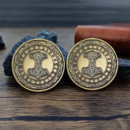 Imasoner Norse Viking Mjolnir Coin Thor's Hammer Coin Nordic Mythology Talisman - Image 5