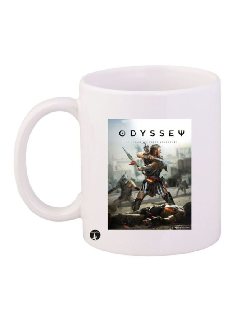 Assassin's Creed Printed Mug White/Grey/Blue Standard Size