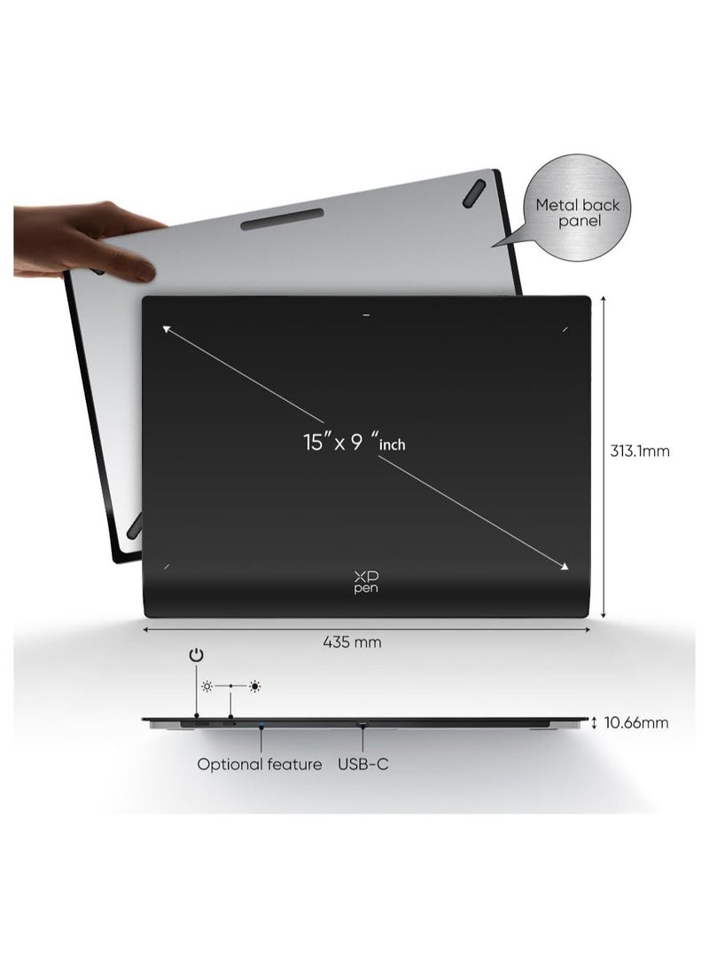 XP-PEN Deco Pro XLW (Gen 2) Bluetooth Graphic Drawing Tablet with Shortcut Remote, Battery-Free Stylus, and 16K Pressure Sensitivity (15" x 9")  - Image 2