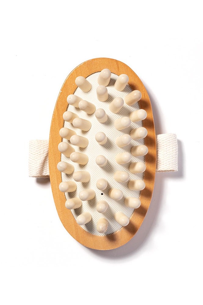 AceLuste 5-Piece Body Brush and Massage Handle Set, Shower Brush Kit for Relax and Deep Clean, Beige - Image 2