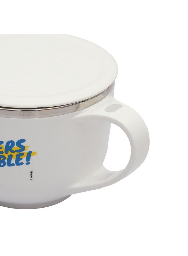 Jaypee Plus Stainless Steel Disney Printed Souptok Prime Soup Bowl with Lid & Spoon Maggi Bowl Noodles Pasta, Best Diwali Gift, Birthday Gift for Girls and Boys, Avengers Assemble - Image 4