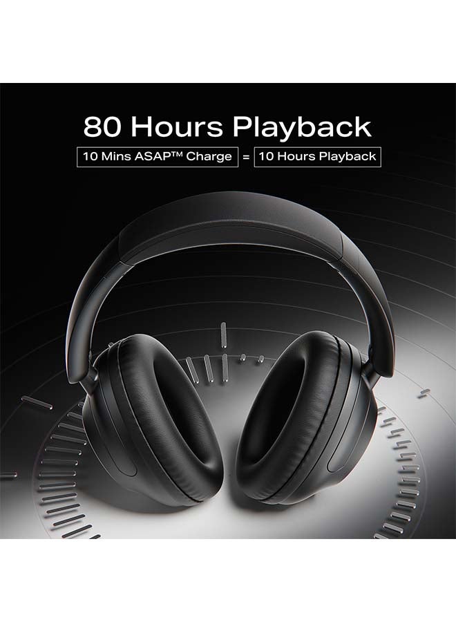 بوات سماعات بلوتوث Rockerz 650 Pro مع تحكم باللمس والسحب، صوت دولبي، 80 ساعة تشغيل، محركات 40 مم، توافق بلوتوث و AUX، ميكروفونين بتقنية AI-ENx™، شحن ASAP™ ودعم تطبيق Hearables - Image 3