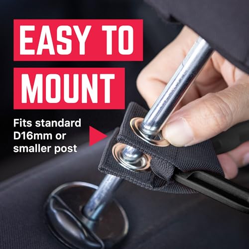 GPCA GP BackGrip PRO, Headrest Car Passenger Hand Grip for Truck & Car Wrangler JL JT JK Handle for Offroad, Kids & Seniors, Patented Jeep Accessories, Aluminum,Jet Black, 2-Pack - Image 3