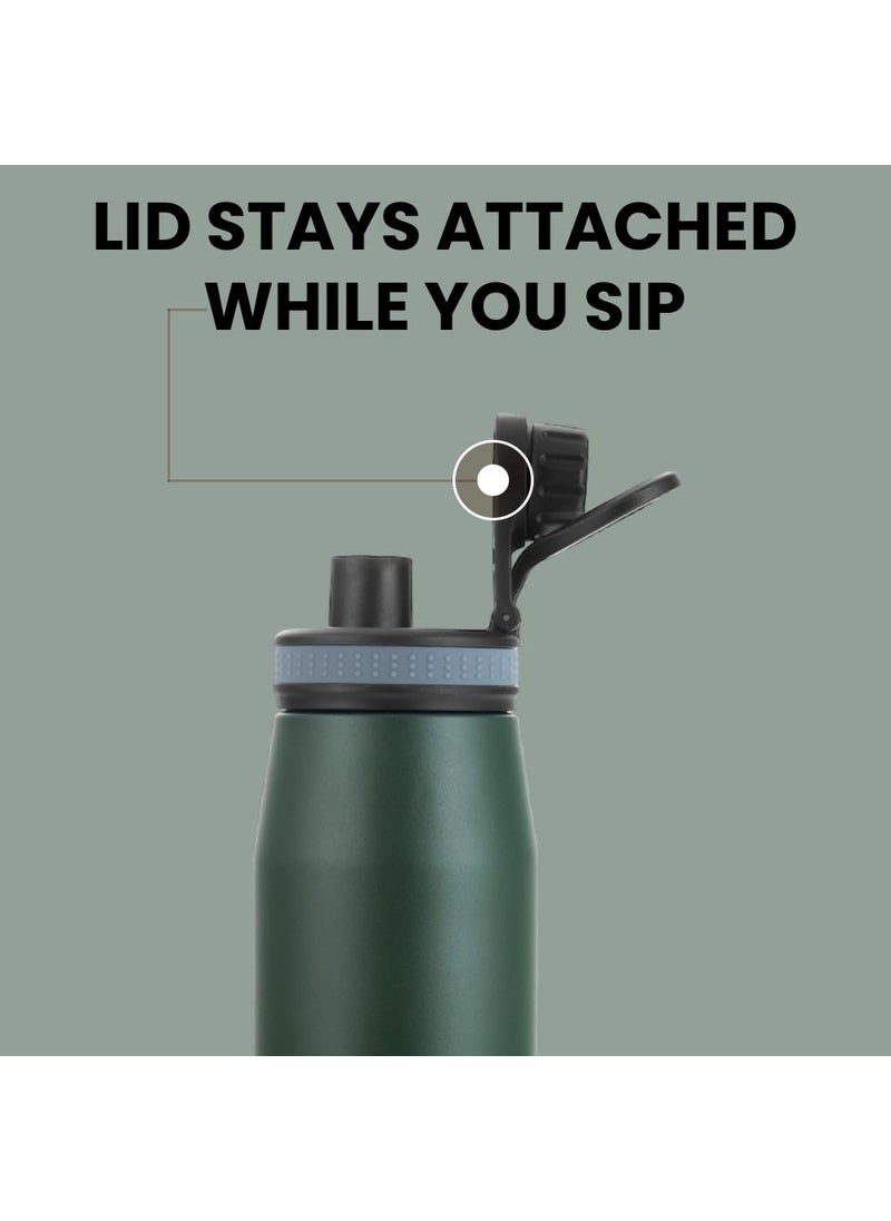 BOROSIL Borosil Hydra Gosports Stainless Steel 900 ml Water Bottle | Double Wall Vacuum Insulated | 14 Hours Hot & 18 Hours Cold | Leakproof, BPA Free | 1 Year Warranty, Green  - Image 5