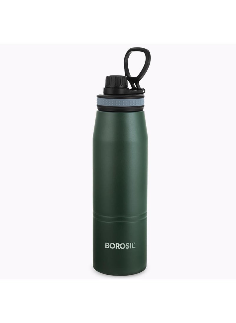 BOROSIL Borosil Hydra Gosports Stainless Steel 900 ml Water Bottle | Double Wall Vacuum Insulated | 14 Hours Hot & 18 Hours Cold | Leakproof, BPA Free | 1 Year Warranty, Green  - Image 1