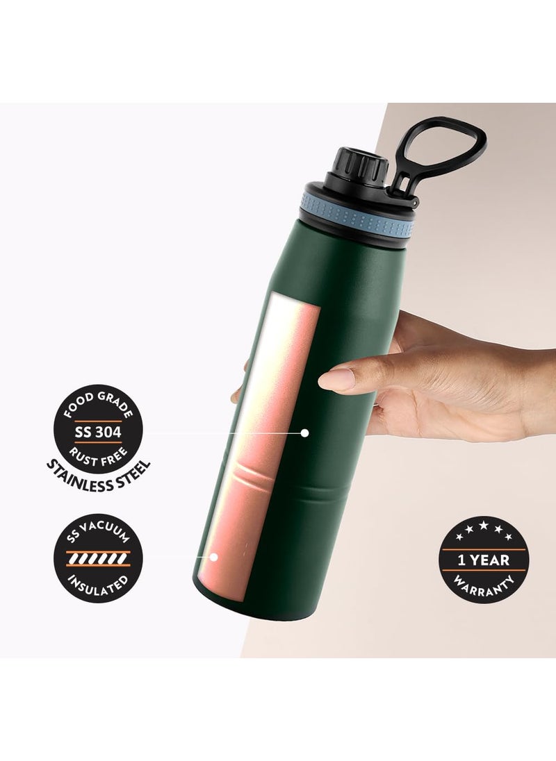 BOROSIL Borosil Hydra Gosports Stainless Steel 900 ml Water Bottle | Double Wall Vacuum Insulated | 14 Hours Hot & 18 Hours Cold | Leakproof, BPA Free | 1 Year Warranty, Green  - Image 4