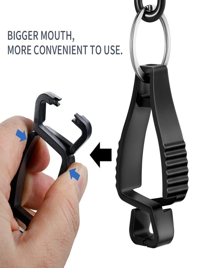 Jetec 6 Pcs Glove Clips for Work Glove Holder Grabber Safety Clips for Construction Work Accessories Helmets Hanger Clamp, Black - Image 5