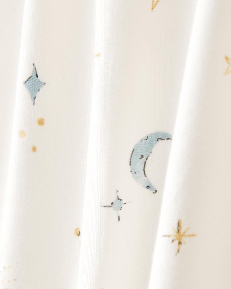 Carter's Neutral PurelySoft 2-pack Long Sleeve Bodysuit, Constellation Print, 12M - Image 2