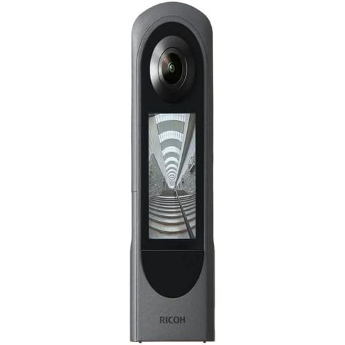 Ricoh 360 Degree Camera Theta X, High Resolution Image of Approx 60M, 5.7K 360, Touch Screen, Interchageable Battery, External Memory Card - Image 1