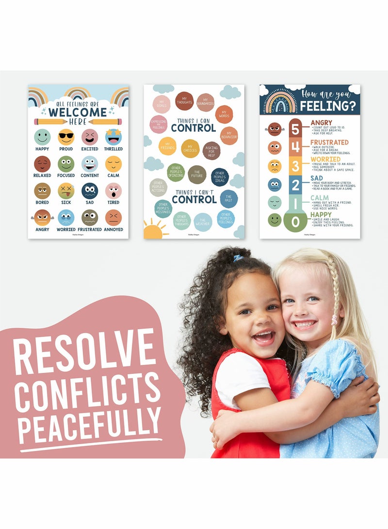 SYOSI 4 Colorful Feelings Chart For Kids Learning Posters For Walls - List Of Feelings Poster For Kids Educational Posters For Classroom Decorations, Periodic Table Of Emotions Poster For School Counselors  - Image 3