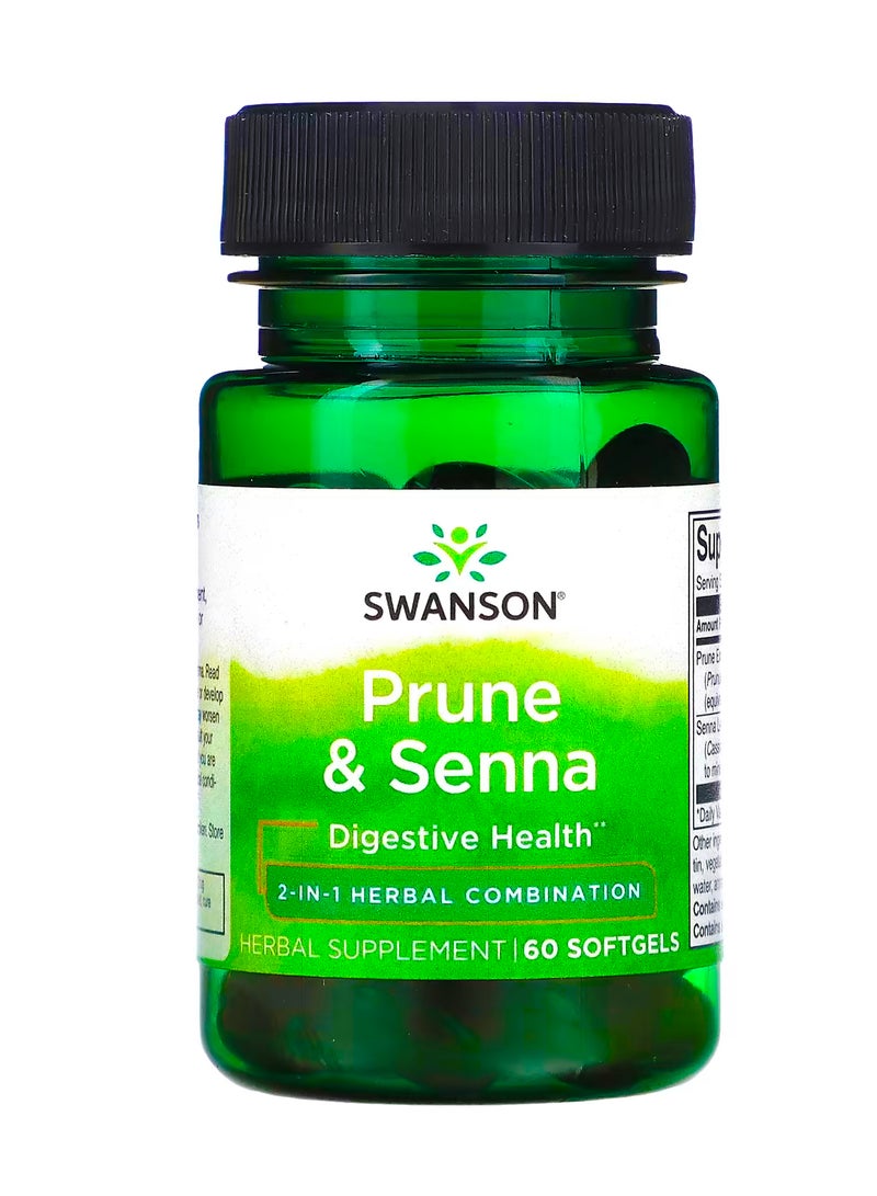 سوانسون Prune & Sena ، عدد 60 كبسولة هلامية