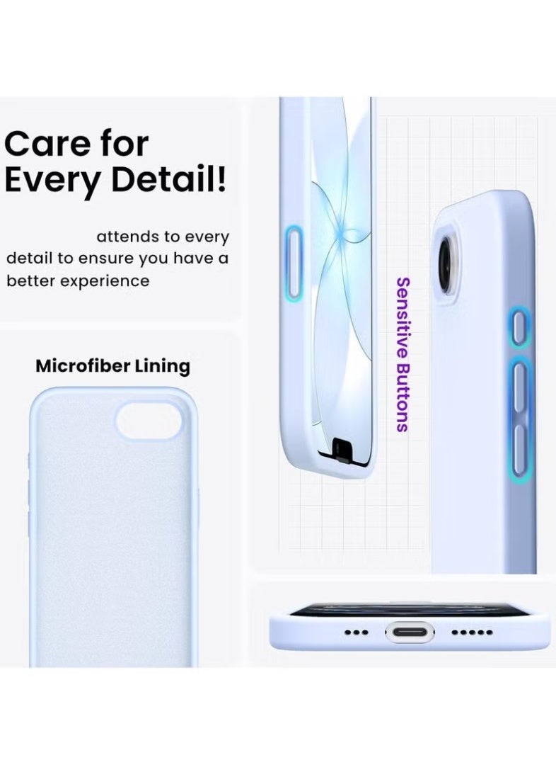 Gulf Trend iPhone 17e Soft Silicone Case with Premium Microfiber Lining, Shockproof Anti-Scratch Protective Cover, Slim Flexible Phone Case, Raised Camera & Screen Protection, Anti-Fingerprint Comfortable Grip, Precise Cutouts, Lightweight Cover for iPhone 17e 6.1 Inch - Image 5