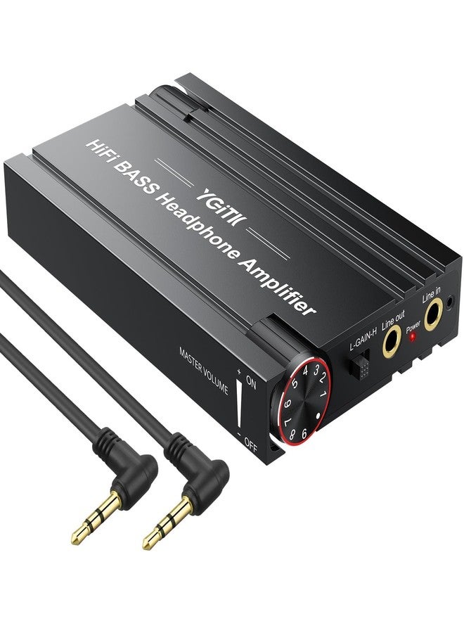 YGiTK Professional 16-600Ω Headphone Amplifier with Bass Boost, Portable HiFi Earphone Amplifiers, Gain Switch Bass Volume Adjust, Rechargeble Headphone Amp 3.5mm Jack for Phones, iPad, MP3, MP4 - Image 1