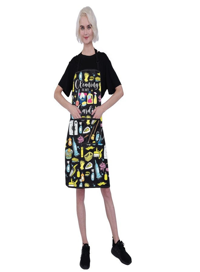 BNQL Cleaner Apron with Pockets Cleaning Service Gift Cleaning Lady Gift Cleaning Is My Cardio Housekeeping Gift Housekeeper Apron - Image 4