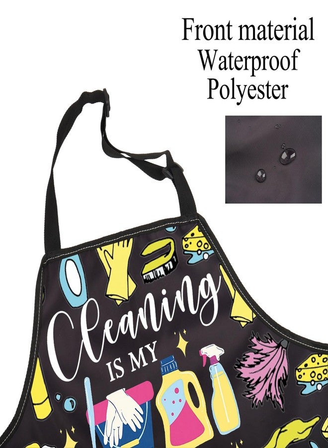 BNQL Cleaner Apron with Pockets Cleaning Service Gift Cleaning Lady Gift Cleaning Is My Cardio Housekeeping Gift Housekeeper Apron - Image 3