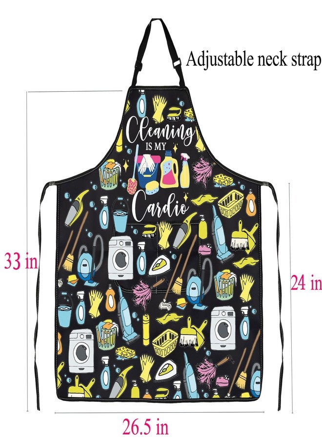 BNQL Cleaner Apron with Pockets Cleaning Service Gift Cleaning Lady Gift Cleaning Is My Cardio Housekeeping Gift Housekeeper Apron - Image 2