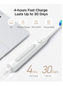 Fairywill Intelligent Ultrasonic Toothbrush And Oral Irrigator Water Flosser Oral Care Combo Pack USB Rechargeable 3 Modes 300ML 10 Piece  - Image 4