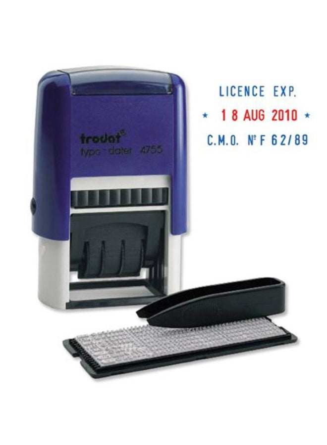 4755 (Typo - Dater) Gregorian Dater - Self Inking 15.4 X 3.5cm English