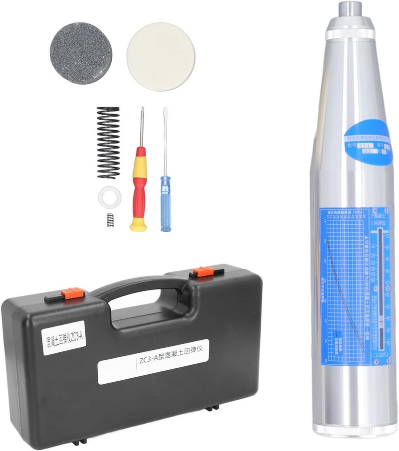 Dpofirs Concrete Rebound Test Hammer – Mechanical Resiliometer ZC3-A, High Strength Tester for Concrete Pressure Resistance, Portable Meter Tool for Building Wall - Image 1