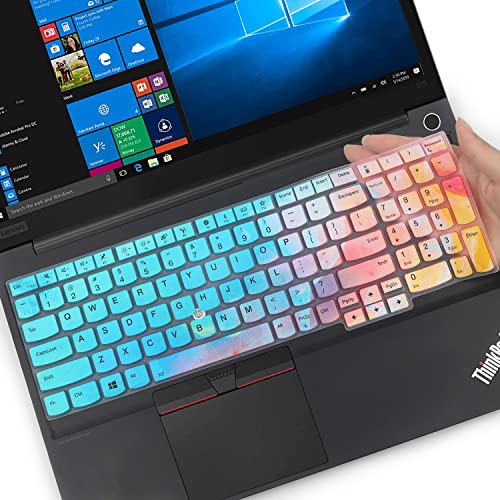 MUBUY-GOL غطاء لوحة مفاتيح لجهاز Lenovo ThinkPad E15 بحجم 15.6 بوصة الجيل 4/3/2، ThinkPad L15 الجيل 2/1، ThinkPad T15 T15p T15g P15 P15s P15v الجيل 3/2/1، ThinkPad E580 E590 E595 L580 L590 P52 P53 P72 P73 T570 T575 T580 T590 - Image 1