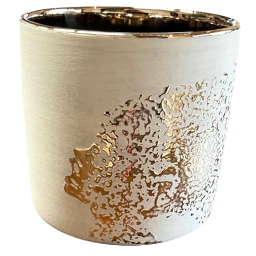 Fox & Fern Premium Imported Ceramic Planter for Vibrant Garden | Enhance The Ambiance of Your Home, Office or Garden (Dia. 5Inch) (GA133B-079-GW) - Image 1