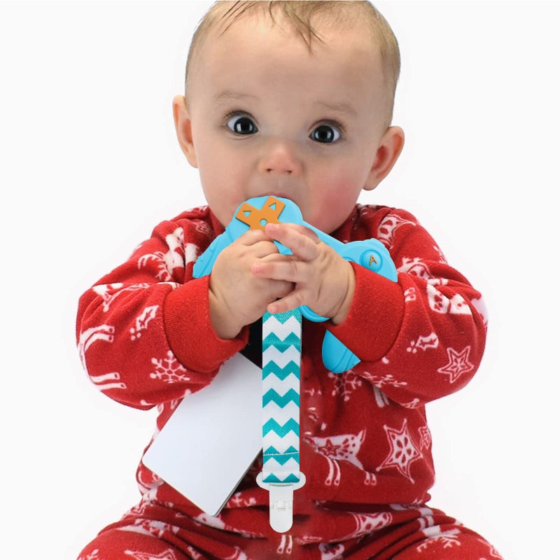 BIGSPINACH Cool Remote Game Control Teething Toy for Babies 0-6 6-12 Months,Game Controller Teether for Gamer Parents,Baby's First Valentines Day Gifts,Silicone Remote Chew Toysï¼ˆBlue - Image 2