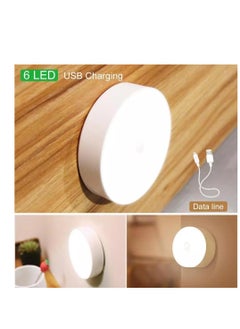 Generic 1pc Wireless Motion Sensor Night Light, Bedroom Decor Light, 6LED Detector Wall Decorative Lamp, Intelligent induction lamp, For Staircase Closet Room  - Image 1