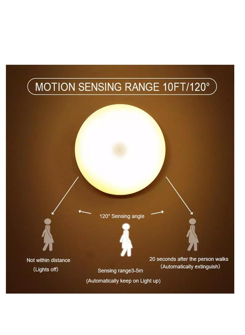 1pc Wireless Motion Sensor Night Light, Bedroom Decor Light, 6LED Detector Wall Decorative Lamp, Intelligent induction lamp, For Staircase Closet Room  - Image 3