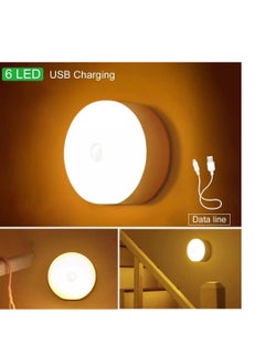 Generic 1pc Wireless Motion Sensor Night Light, Bedroom Decor Light, 6LED Detector Wall Decorative Lamp, Intelligent induction lamp, For Staircase Closet Room  - Image 2