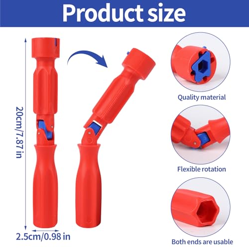 linbenanono Toilet Seat Fitting Tool, 10/13/17mm Toilet Seat Repair Wrench, Professional Universal Plastic High-Strength Installation Tool - Image 2