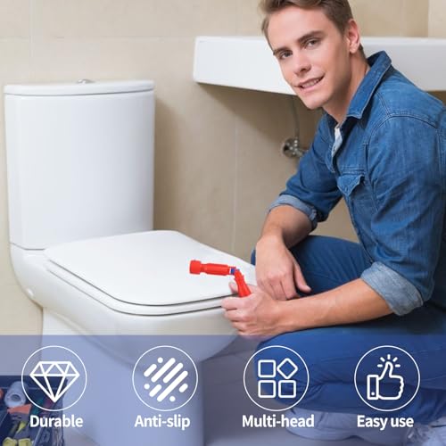 linbenanono Toilet Seat Fitting Tool, 10/13/17mm Toilet Seat Repair Wrench, Professional Universal Plastic High-Strength Installation Tool - Image 3