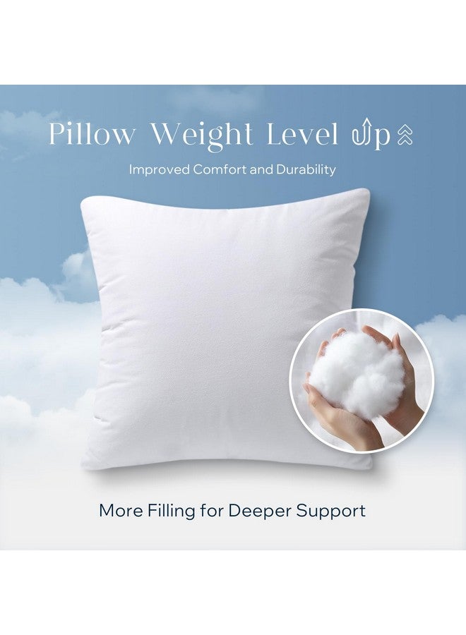 Phantoscope Phantoscope 18x18 Pillow Insert - Throw Pillow Insert with 100% Cotton Cover - 18 Inch Square Form Microfiber Pillow Sham Stuffer - Couch Cushion Pillow, 1 Count (Pack of 1) - Image 4