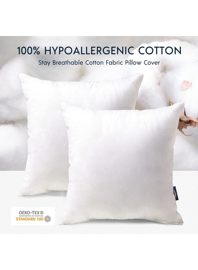Phantoscope Phantoscope 18x18 Pillow Insert - Throw Pillow Insert with 100% Cotton Cover - 18 Inch Square Form Microfiber Pillow Sham Stuffer - Couch Cushion Pillow, 1 Count (Pack of 1) - Image 5