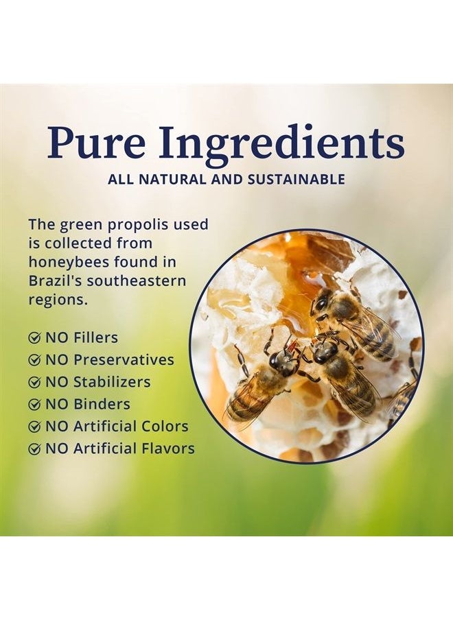 BioPure - Brazilian Green Propolis Pure Propolis Extract – Natural Freeze-Dried Extract with Atrepillin-C ad Phenols to Support Respiratory, Gastrointestinal, and Immune Function – 60 Capsules - Image 1