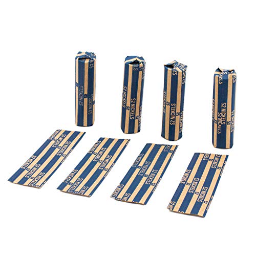CAROUSELCHECKS Nickel Coin Wrappers, 100 Flat Striped Coin Wrappers - Image 3