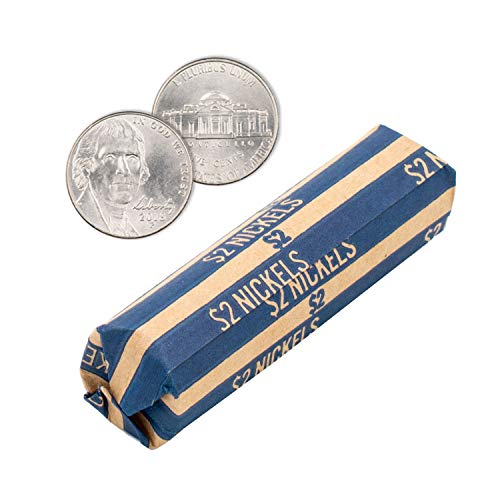 CAROUSELCHECKS Nickel Coin Wrappers, 100 Flat Striped Coin Wrappers - Image 2