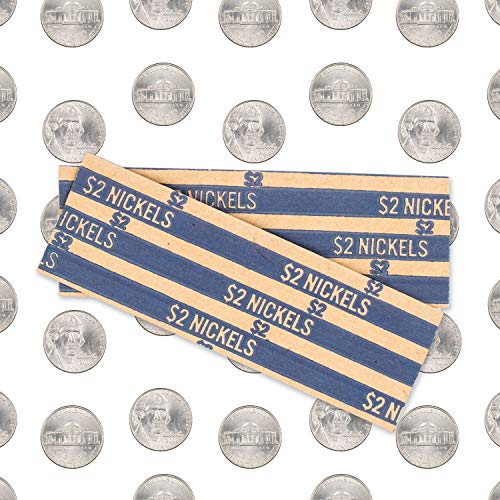 CAROUSELCHECKS Nickel Coin Wrappers, 100 Flat Striped Coin Wrappers - Image 4